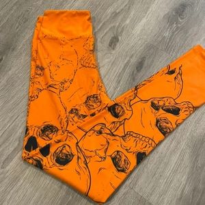 Lularoe Halloween Skulls Os Leggings New